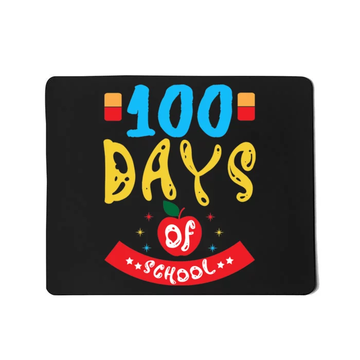 Happy 100th Day Of School For Teacher Or Child Mousepad