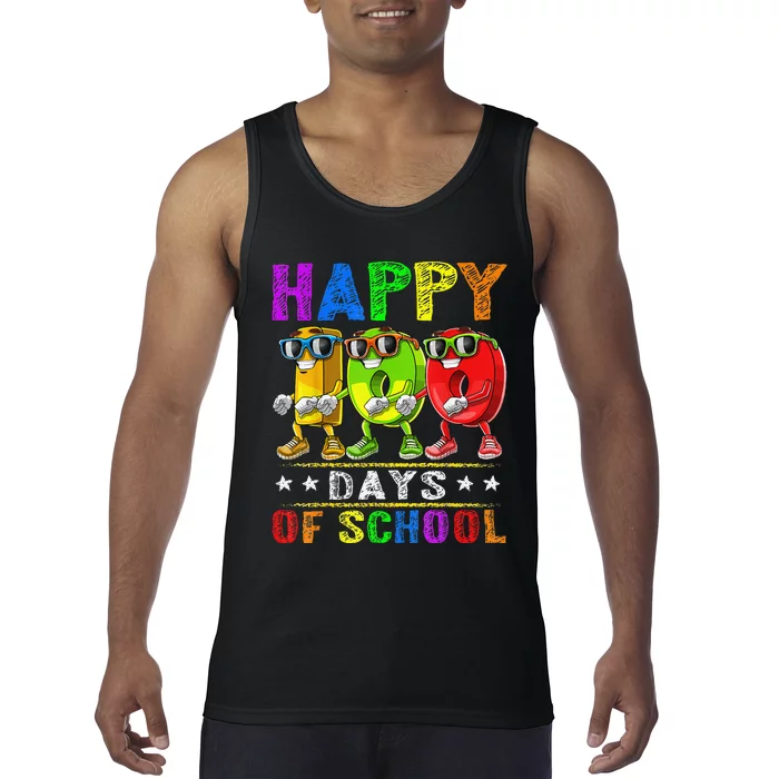 Happy 100 Days of School Flossing 100th Day School Tank Top