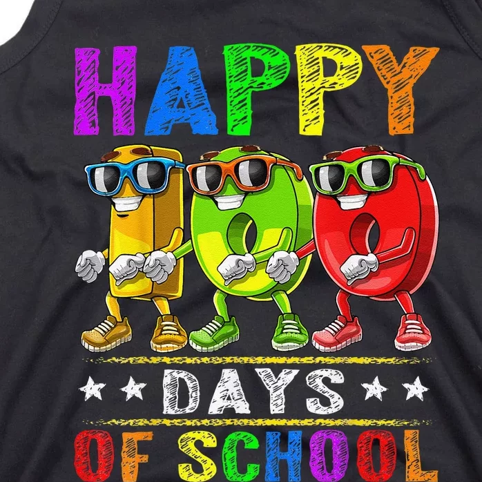 Happy 100 Days of School Flossing 100th Day School Tank Top