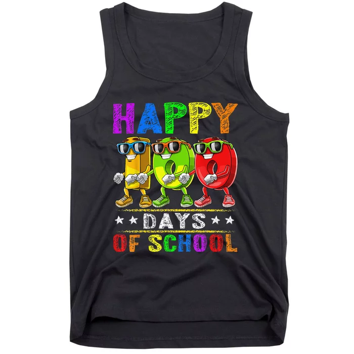 Happy 100 Days of School Flossing 100th Day School Tank Top