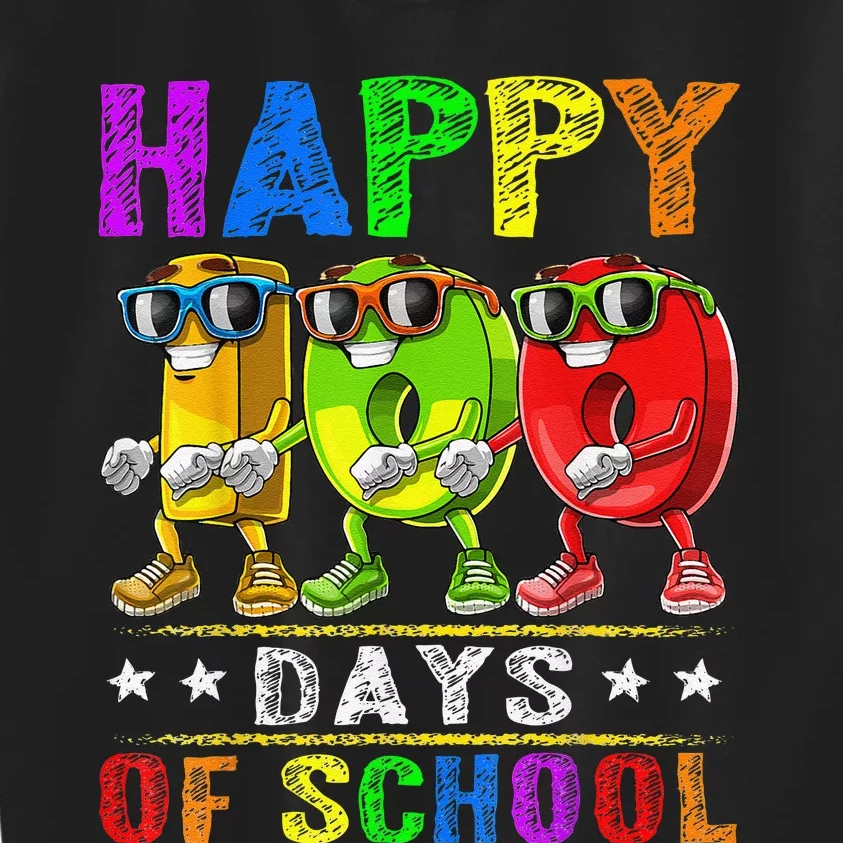 Happy 100 Days of School Flossing 100th Day School Kids Sweatshirt