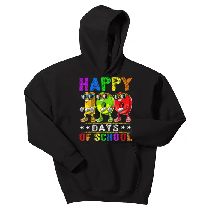 Happy 100 Days of School Flossing 100th Day School Kids Hoodie