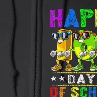 Happy 100 Days of School Flossing 100th Day School Full Zip Hoodie