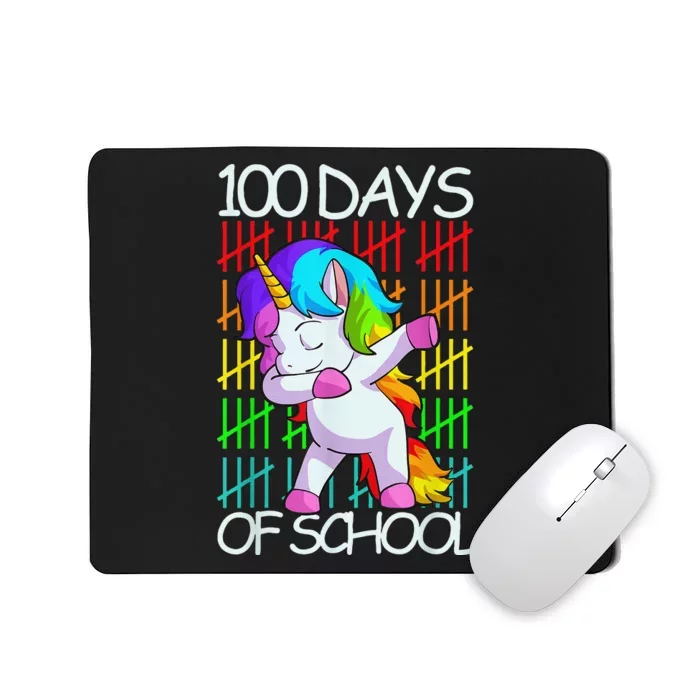 Happy 100 Days Of School Shirt Girls Unicorn Lover Mousepad