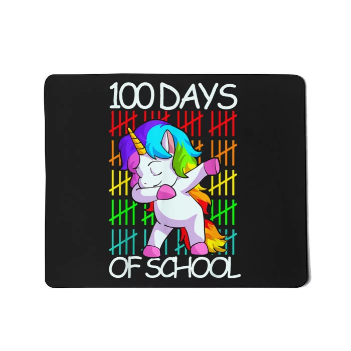 Happy 100 Days Of School Shirt Girls Unicorn Lover Mousepad