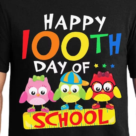 Happy 100th Day Of School Owl 100 Days Teacher Pajama Set