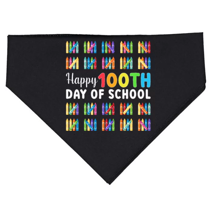 Happy 100th Day Of School Gift 100 Days Of School USA-Made Doggie Bandana