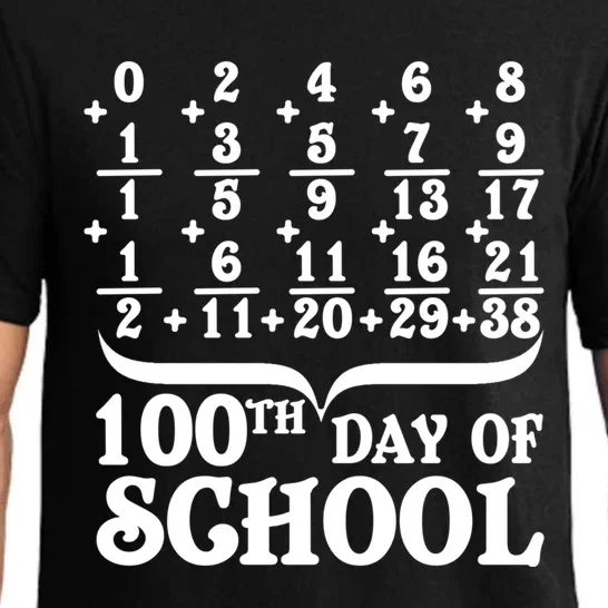 Happy 100th Day Of School Math Teachers Students 100 Days Meaningful Gift Pajama Set