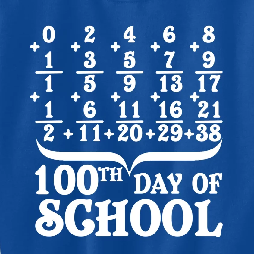 Happy 100th Day Of School Math Teachers Students 100 Days Meaningful Gift Kids Sweatshirt