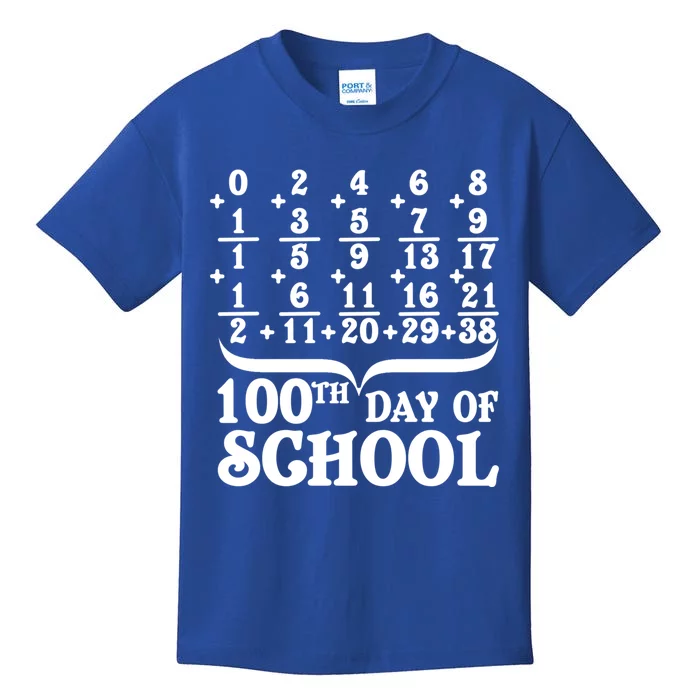 Happy 100th Day Of School Math Teachers Students 100 Days Meaningful Gift Kids T-Shirt