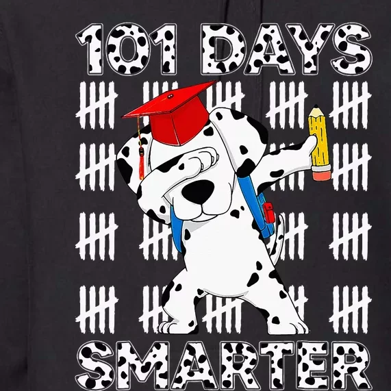 Happy 101 Days School Cute Dog 100 Days Smarter Teacher Premium Hoodie