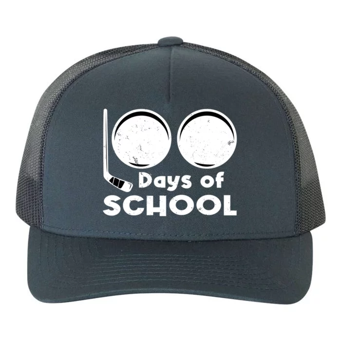 Happy 100 Days Of School Hockey For Teacher And Gift Yupoong Adult 5-Panel Trucker Hat