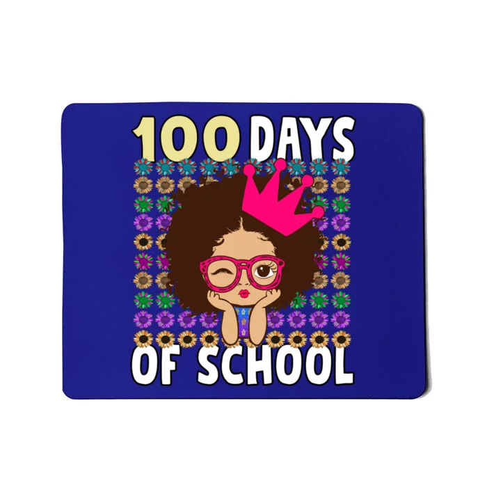 Happy 100 Days Of School Girls Black African Melanin Gift Mousepad