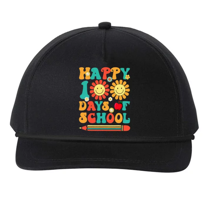 Happy 100th Day Of School Teacher Student 100 Days Snapback Five-Panel Rope Hat