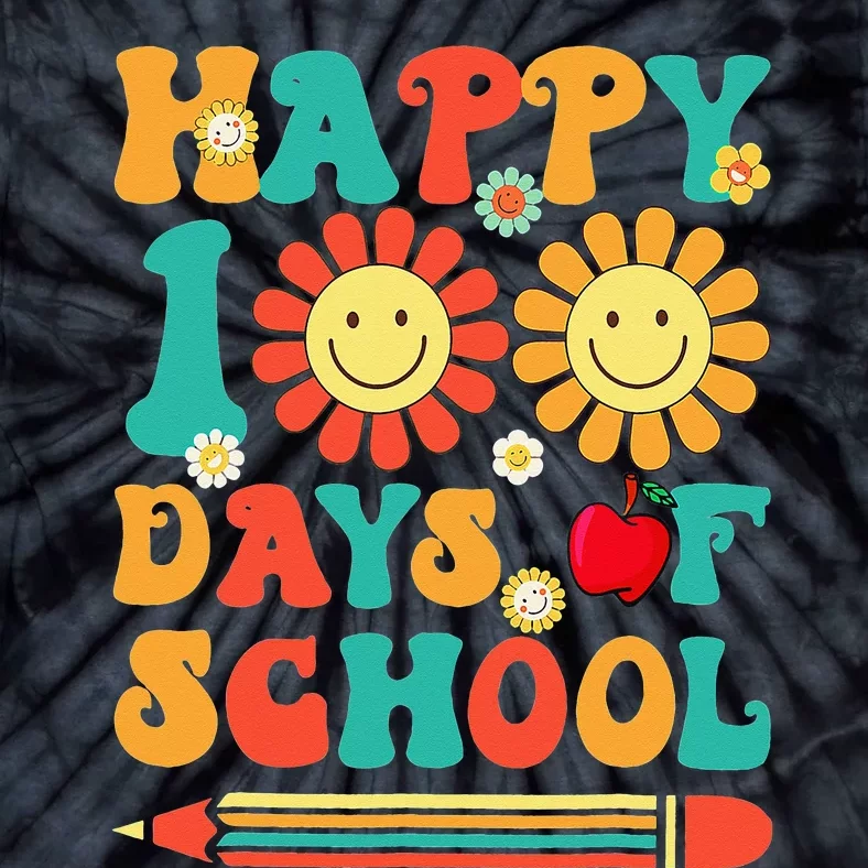 Happy 100th Day Of School Teacher Student 100 Days Tie-Dye T-Shirt