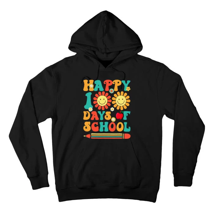 Happy 100th Day Of School Teacher Student 100 Days Tall Hoodie