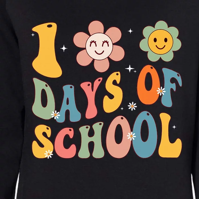 Happy 100th Day Of School Groovy 100 Days Of School Teacher Womens California Wash Sweatshirt