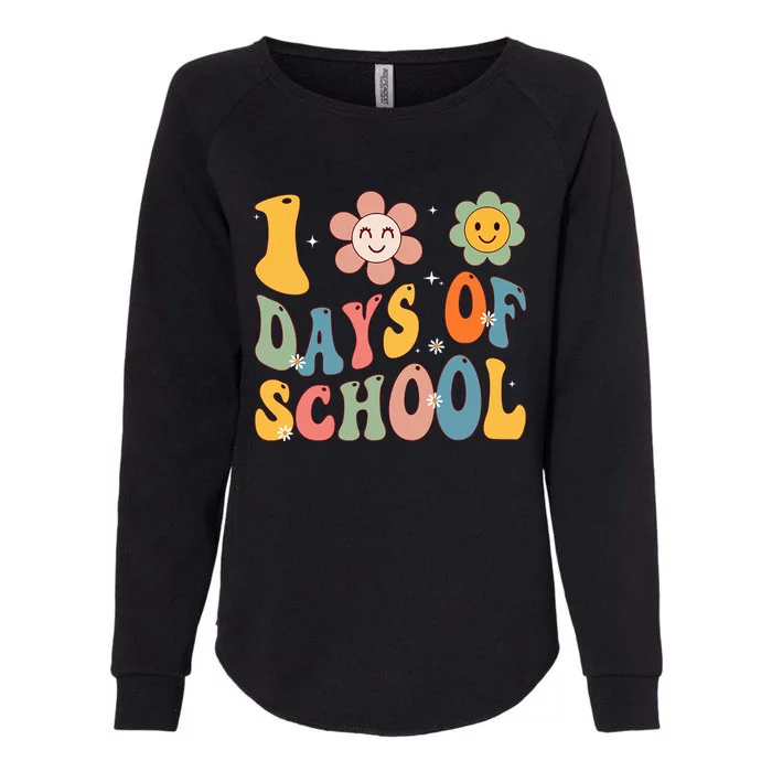 Happy 100th Day Of School Groovy 100 Days Of School Teacher Womens California Wash Sweatshirt