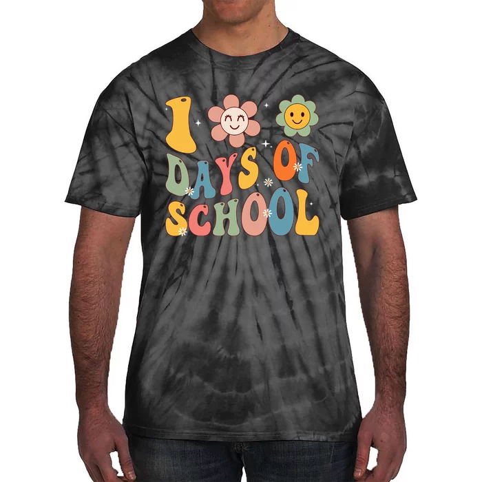 Happy 100th Day Of School Groovy 100 Days Of School Teacher Tie-Dye T-Shirt