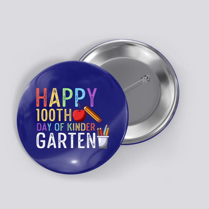 Happy 100Th Day Of Kindergarten 100 Days Of Kindergarten Gift Button