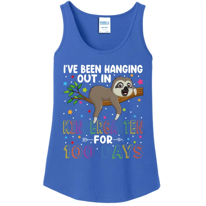 Happy 100th Day Of School Sloth 100 Days Of Kindergarten Gift Ladies Essential Tank