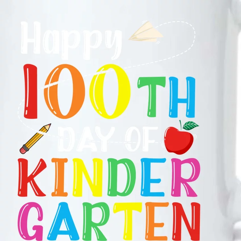 Happy 100th Day Of School Teacher 100 Days Of Kindergarten Funny Gift Black Color Changing Mug