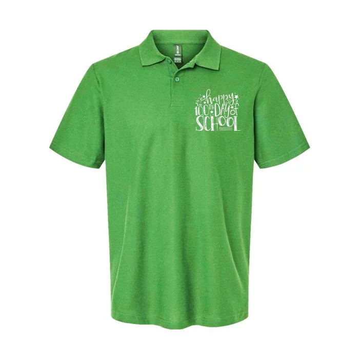 Happy 100th Day Of School Softstyle Adult Sport Polo