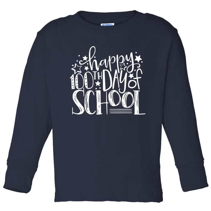 Happy 100th Day Of School Toddler Long Sleeve Shirt