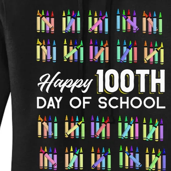 Happy 100th Day Of School Student Gift 100 Days Of School Women's Pullover Hoodie