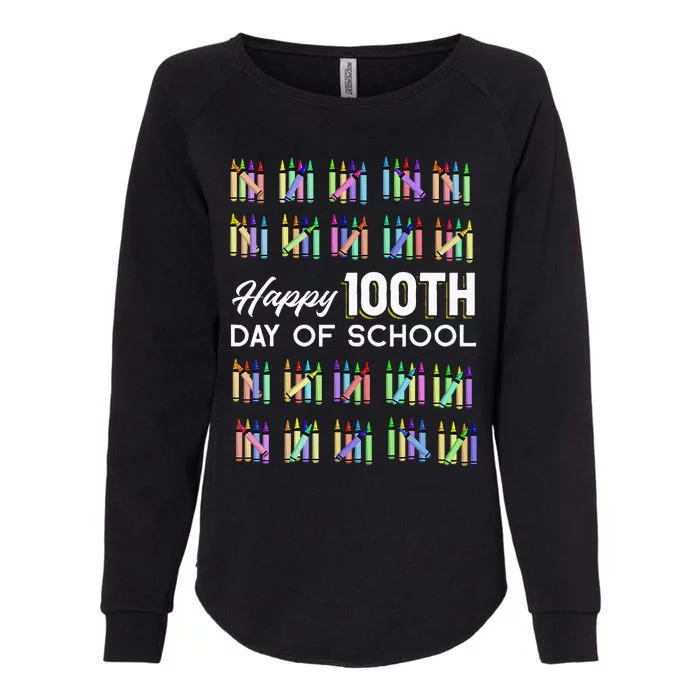 Happy 100th Day Of School Student Gift 100 Days Of School Womens California Wash Sweatshirt