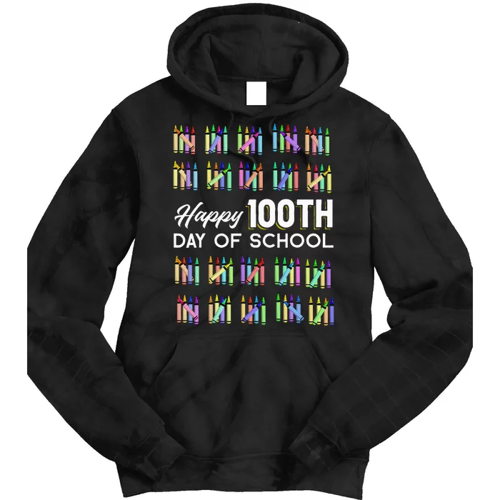 Happy 100th Day Of School Student Gift 100 Days Of School Tie Dye Hoodie