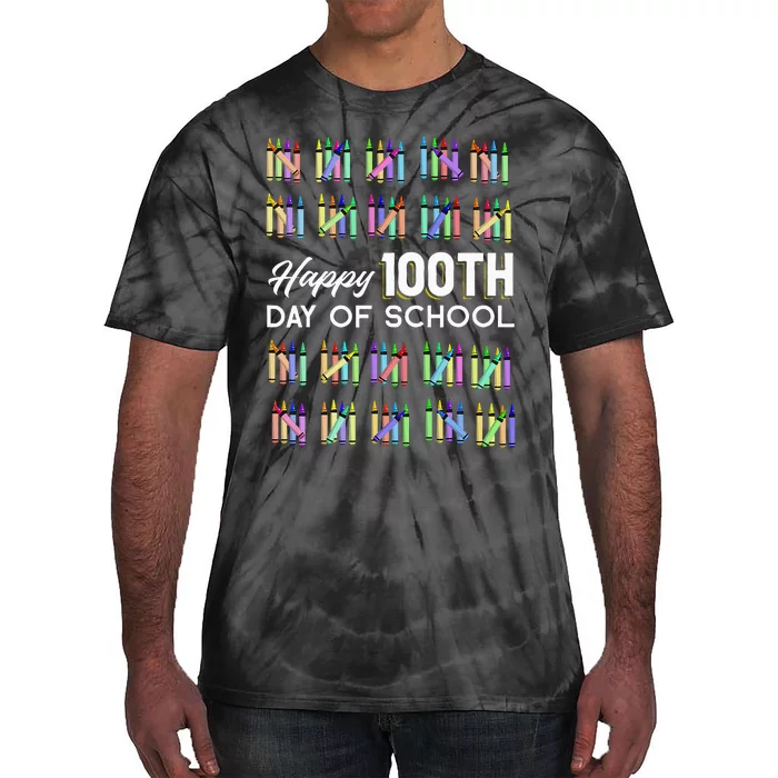 Happy 100th Day Of School Student Gift 100 Days Of School Tie-Dye T-Shirt