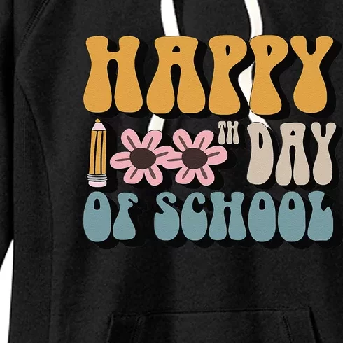 Happy 100th Day Of School Teachers Students Gifts Women's Fleece Hoodie