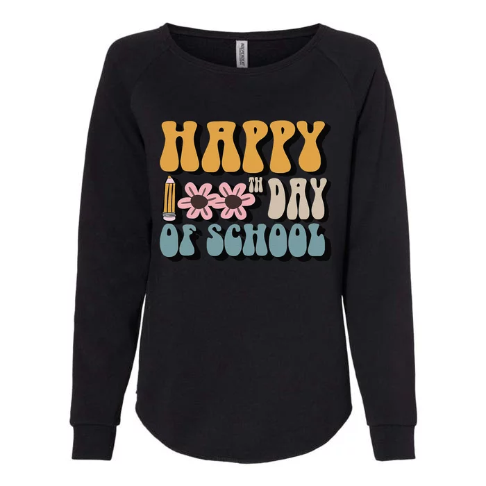 Happy 100th Day Of School Teachers Students Gifts Womens California Wash Sweatshirt