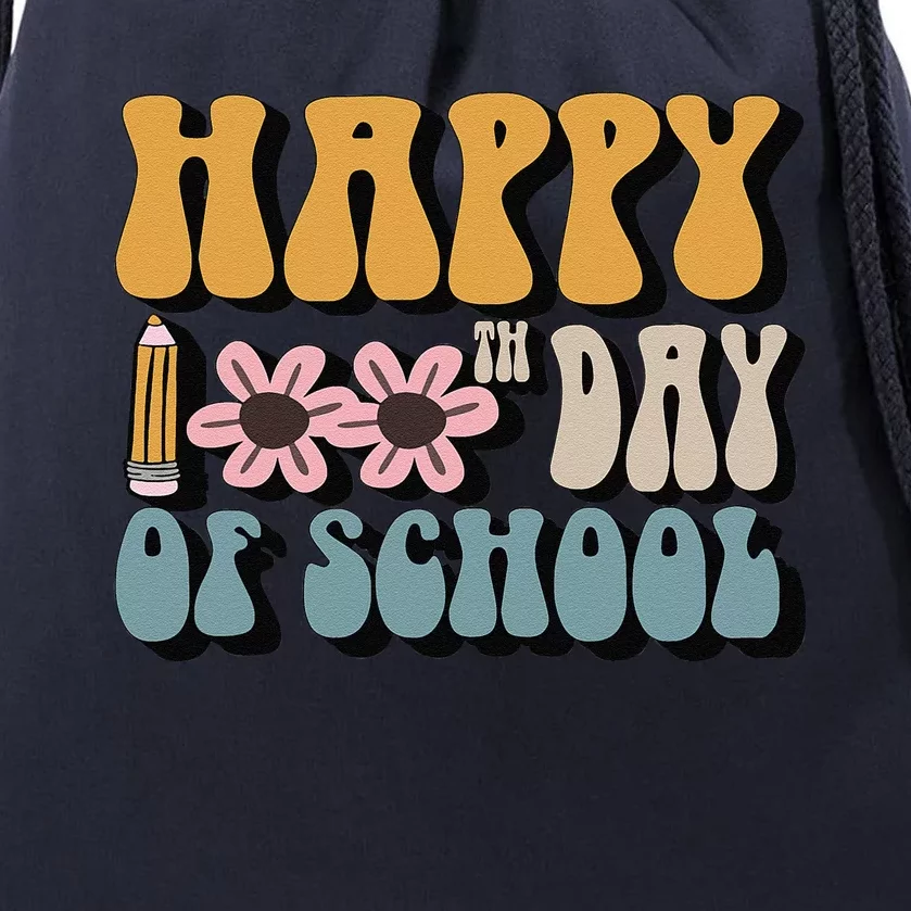 Happy 100th Day Of School Teachers Students Gifts Drawstring Bag