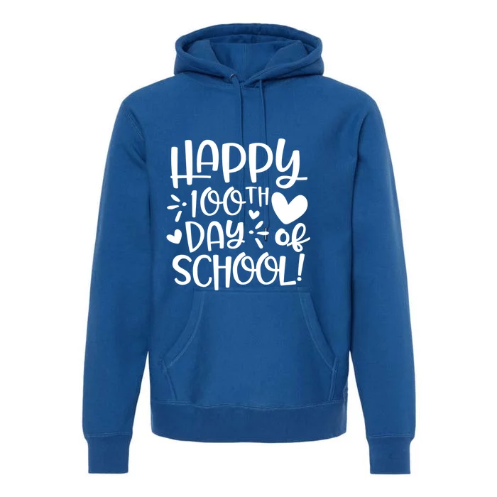 Happy 100th Day Of School Teacher Student 100 Days Brighter Gift Premium Hoodie