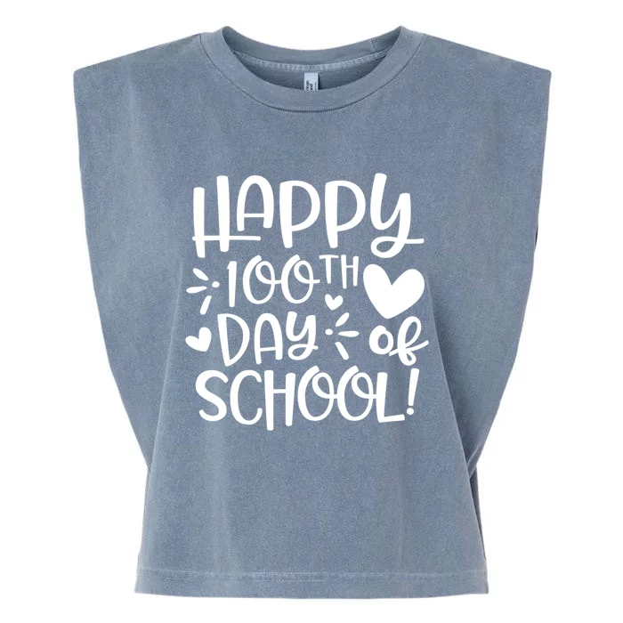 Happy 100th Day Of School Teacher Student 100 Days Brighter Gift Garment-Dyed Women's Muscle Tee