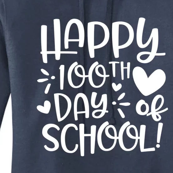 Happy 100th Day Of School Teacher Student 100 Days Brighter Gift Women's Pullover Hoodie