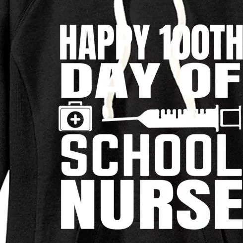 Happy 100th Day Of School Nurse Great Gift Women's Fleece Hoodie