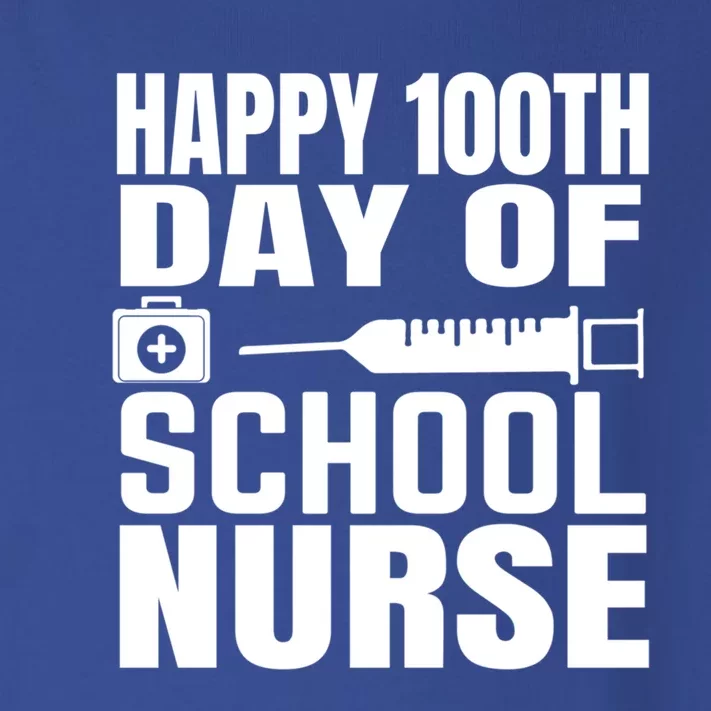 Happy 100th Day Of School Nurse Great Gift Toddler Long Sleeve Shirt