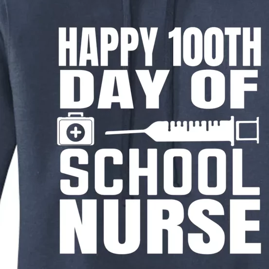 Happy 100th Day Of School Nurse Great Gift Women's Pullover Hoodie