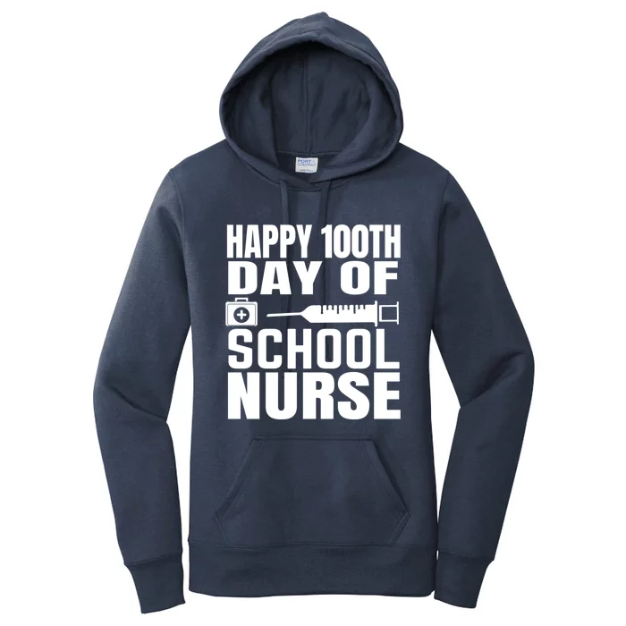 Happy 100th Day Of School Nurse Great Gift Women's Pullover Hoodie