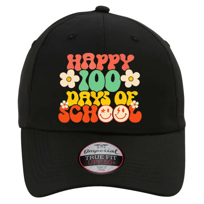 Happy 100th Day Of School Teacher Retro Groovy 100 Days The Original Performance Cap