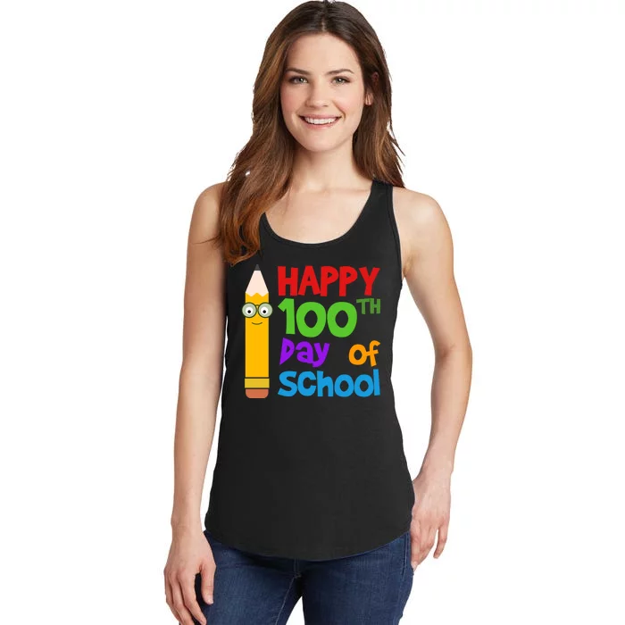 Happy 100th Day Of School Cute Ladies Essential Tank