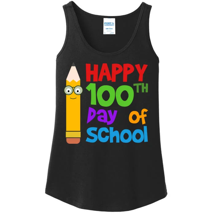 Happy 100th Day Of School Cute Ladies Essential Tank