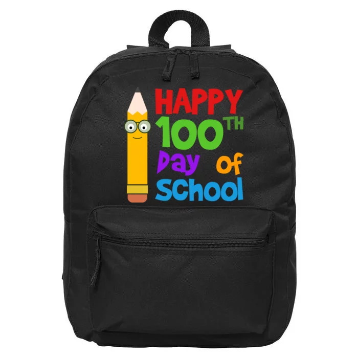 Happy 100th Day Of School Cute 16 in Basic Backpack