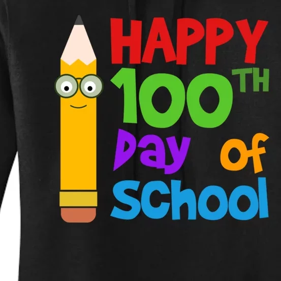 Happy 100th Day Of School Cute Women's Pullover Hoodie