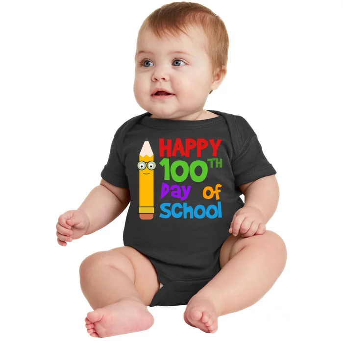 Happy 100th Day Of School Cute Baby Bodysuit