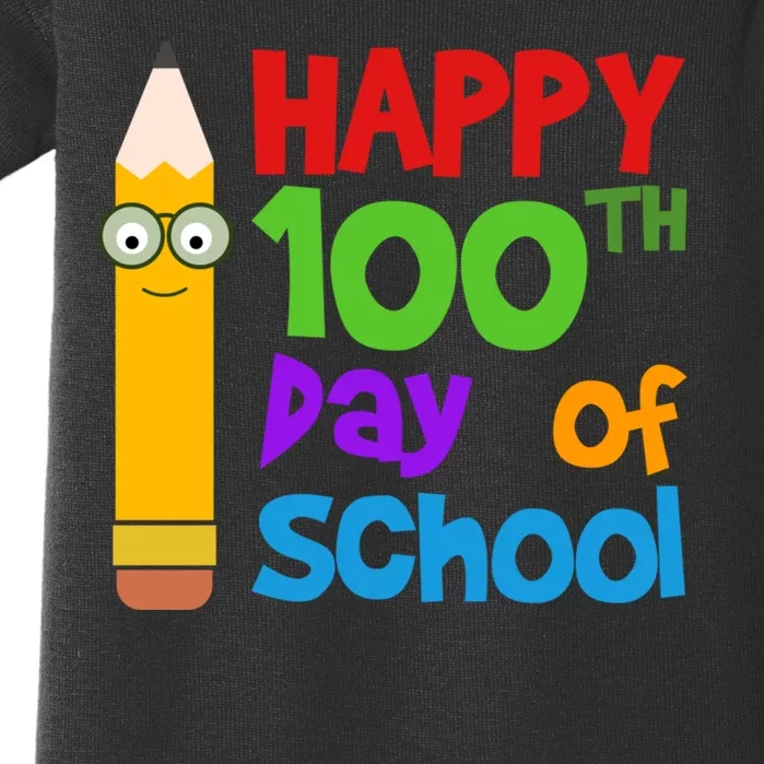 Happy 100th Day Of School Cute Baby Bodysuit