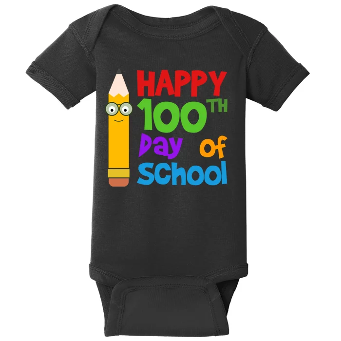 Happy 100th Day Of School Cute Baby Bodysuit